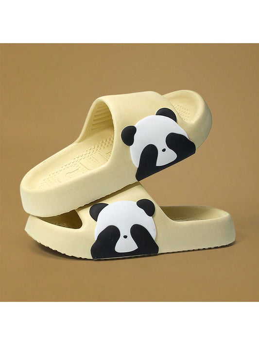 Cute Cartoon Panda Slippers Women's Indoor Anti-Slip EVA Flip Flops For Home