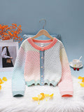 Tween Girls Colorful Long Sleeve Cardigan