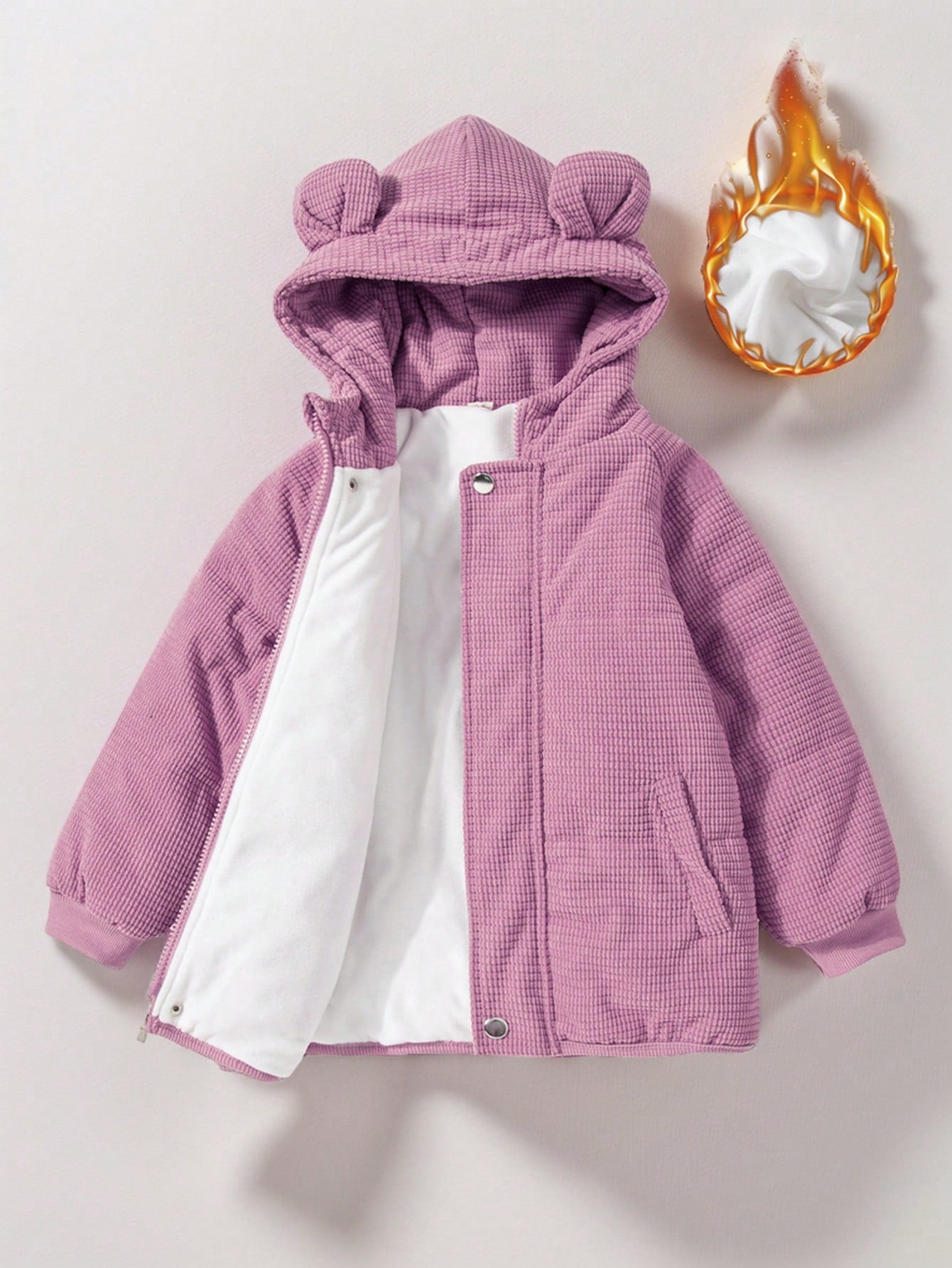 Girls Casual Thick Corduroy Jacket, Corduroy Material With Good Insulation Performance To Lock Body Heat, Thicker Design Effectively Resists Winter Cold And Protects Children From Cold, Suitable For School Or Outdoor Activities In Winter