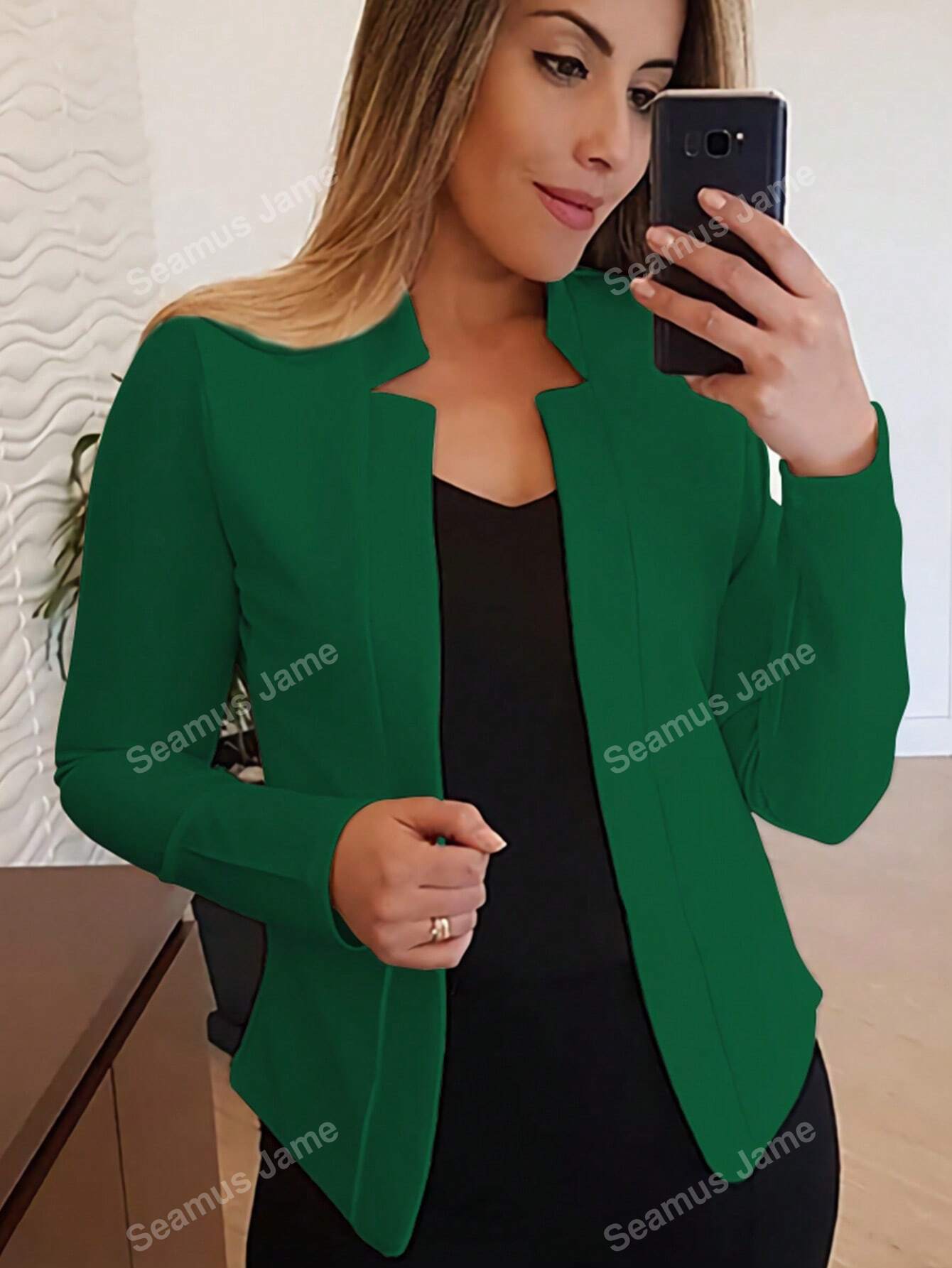 Women's Casual Solid Color Long Sleeve Jacket, Spring/Summer