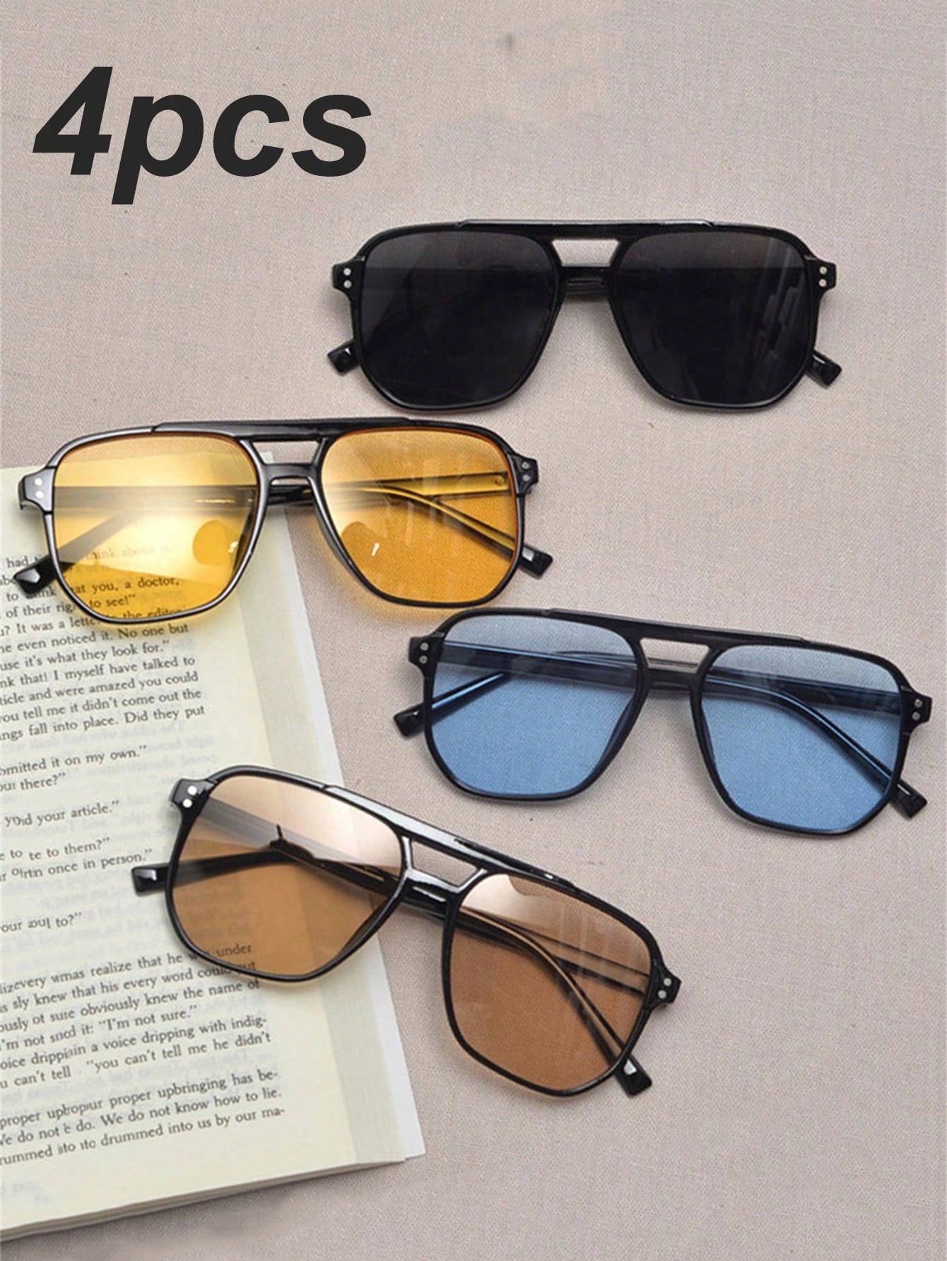 3pcs/1pc Stylish Large Framed Glasses For Teenagers | Trendy Eyewear For Summer | Perfect For Daily Wear