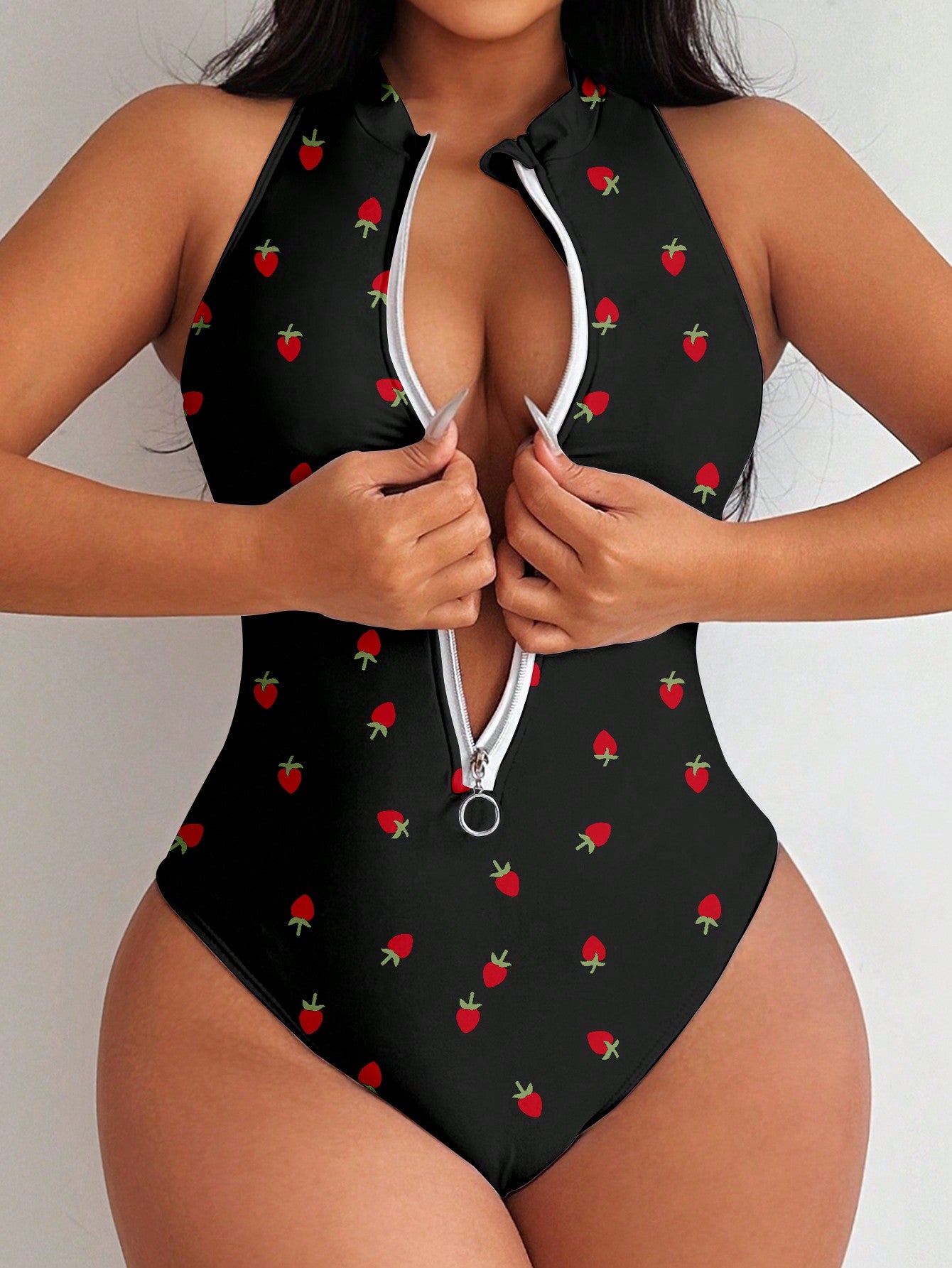 Swim Summer Beach Women Random Print One-Piece Swimsuit