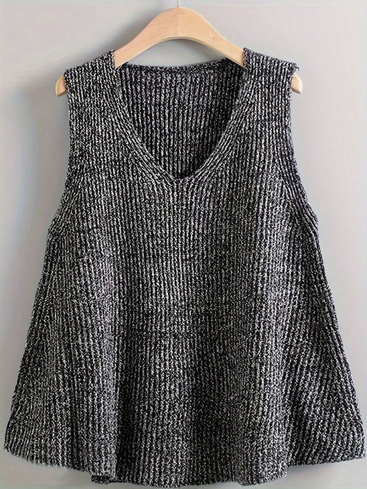 Plus Size Vacation Leisure Sweater Vest