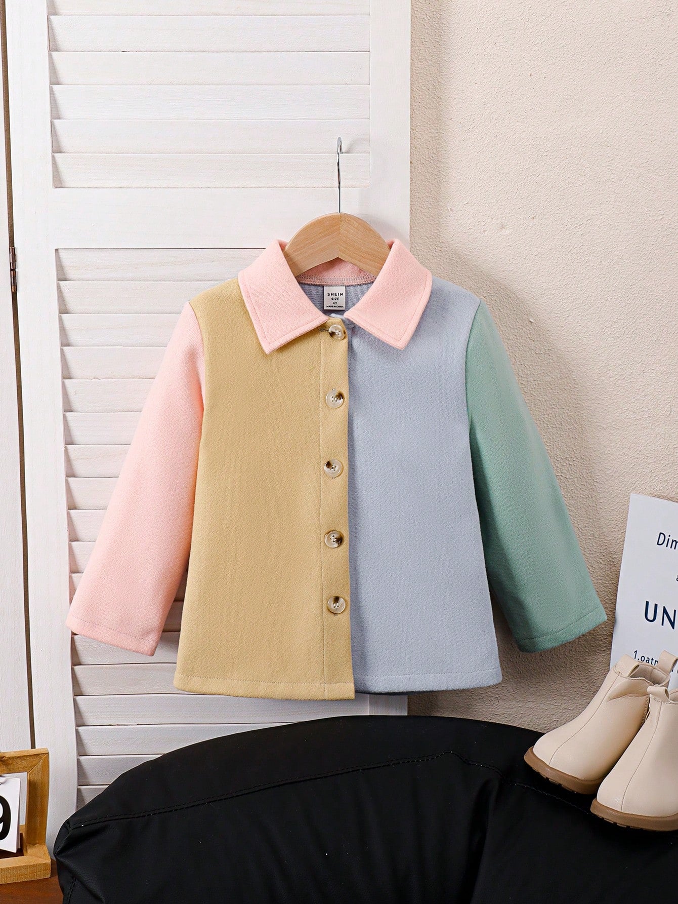 Young Girls Casual Style Woolen Coat, Autumn And Winter