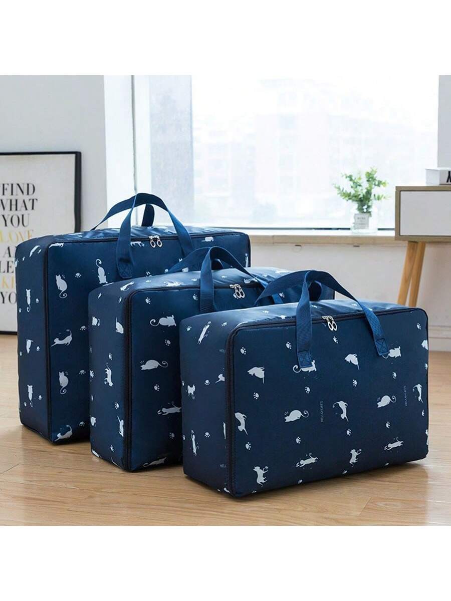 Spacious Cartoon Design Travel Duffel Bag With  Zipper Compartments, Versatile Use