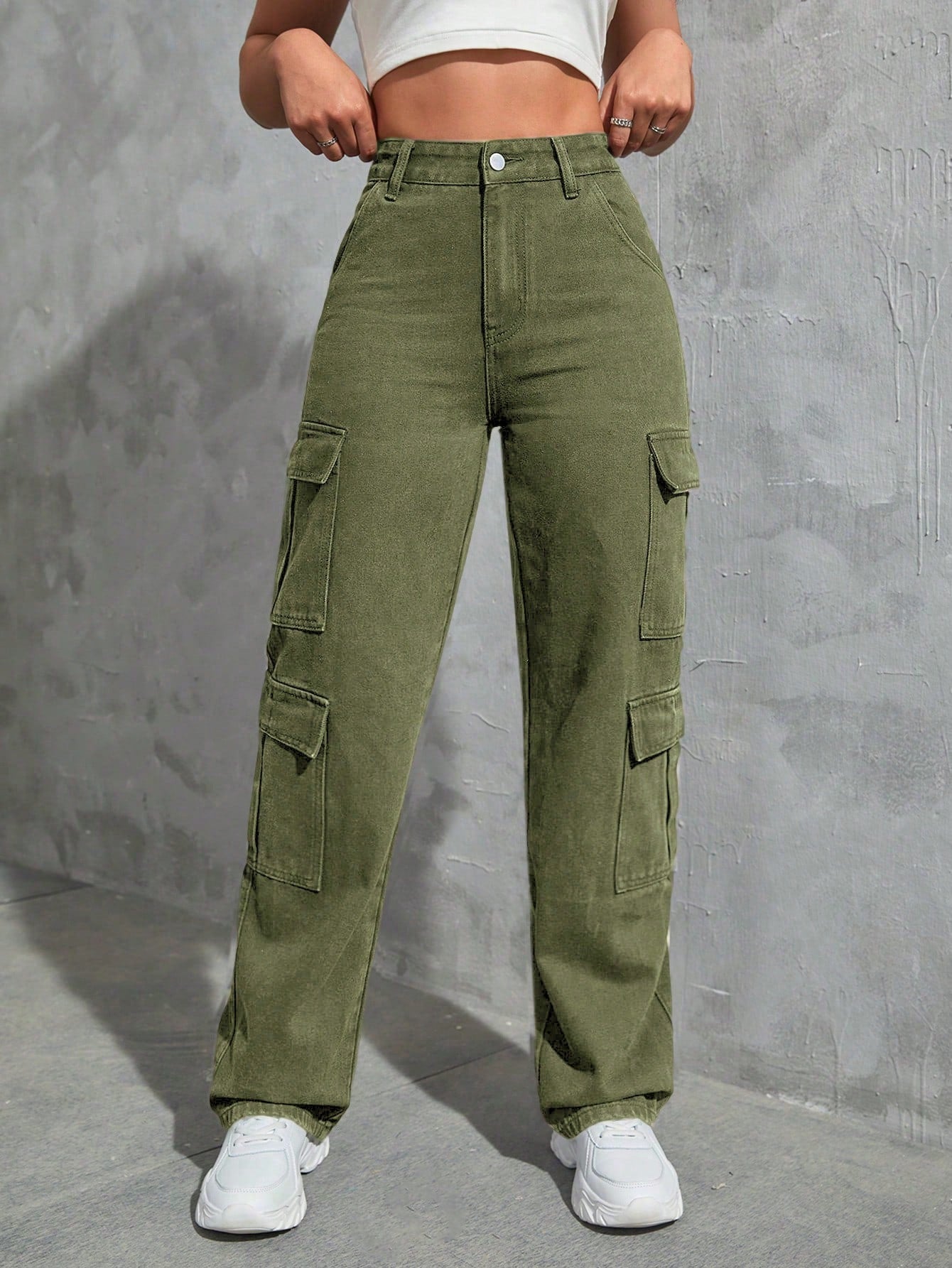 Tall Flap Pocket Cargo Jeans