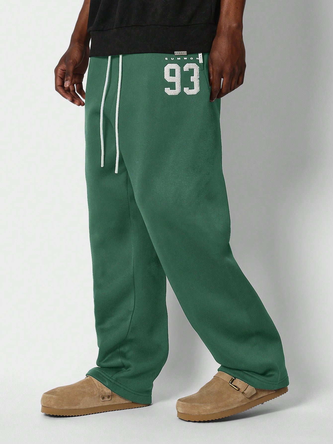 Drop Crotch Jogger With Front Applique College Ready