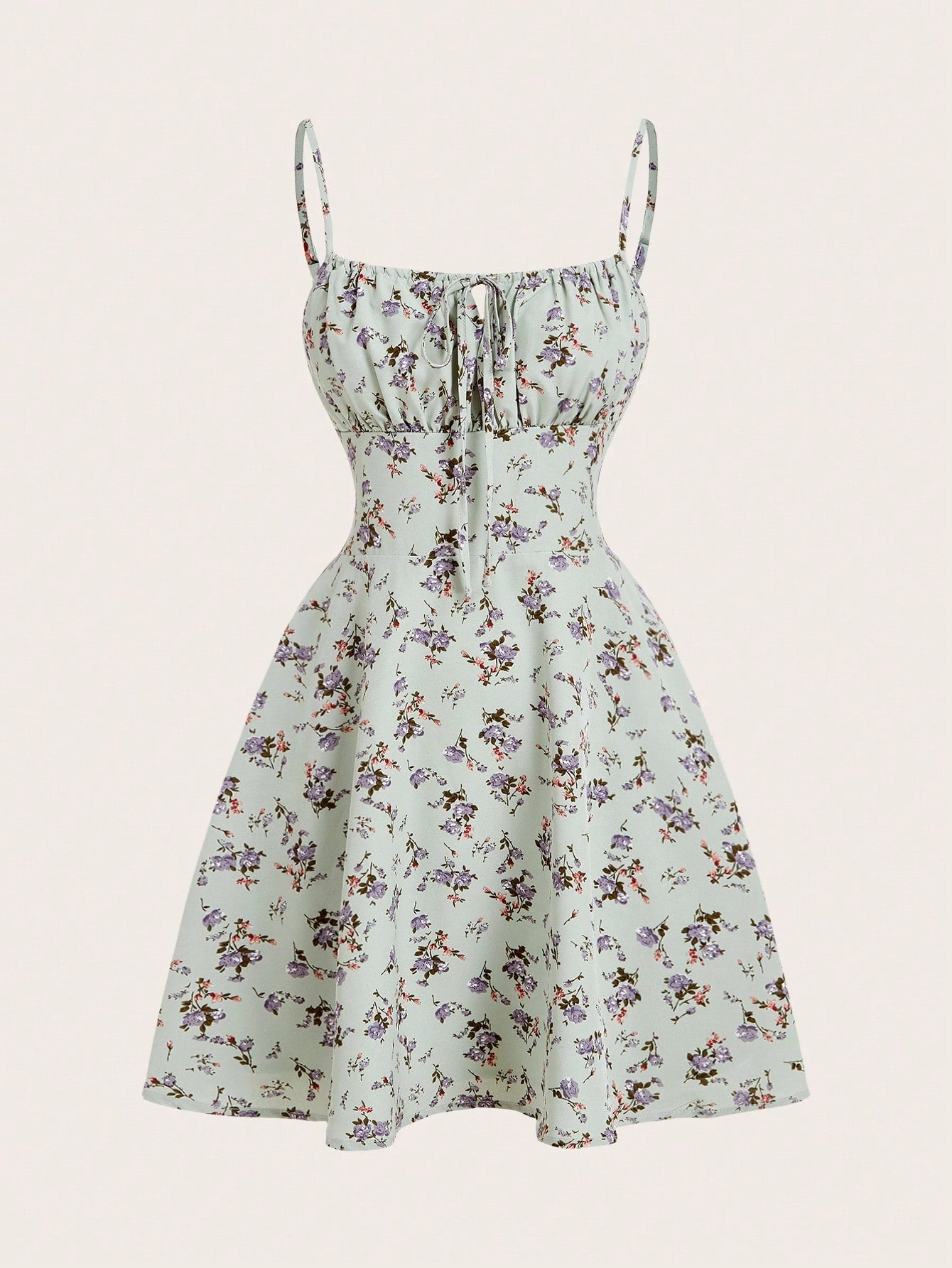 Frenchy Women Floral Print Spaghetti Strap Dress, Cottagecore Sundress,  Milkmaid Dress, Summer Essential, Vacation Vibe