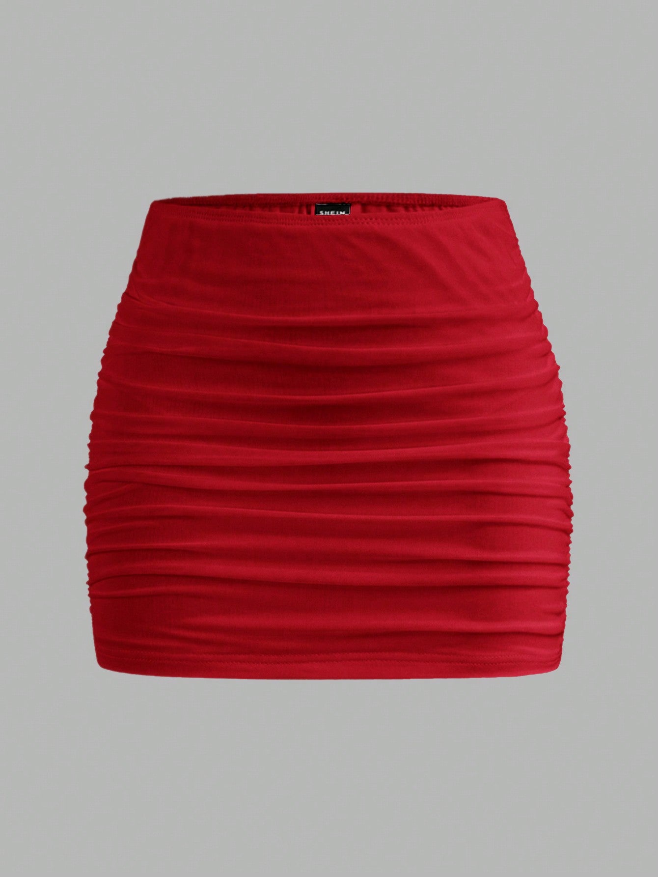 Mesh Double-Layer See-Through Bodycon Mini Skirt