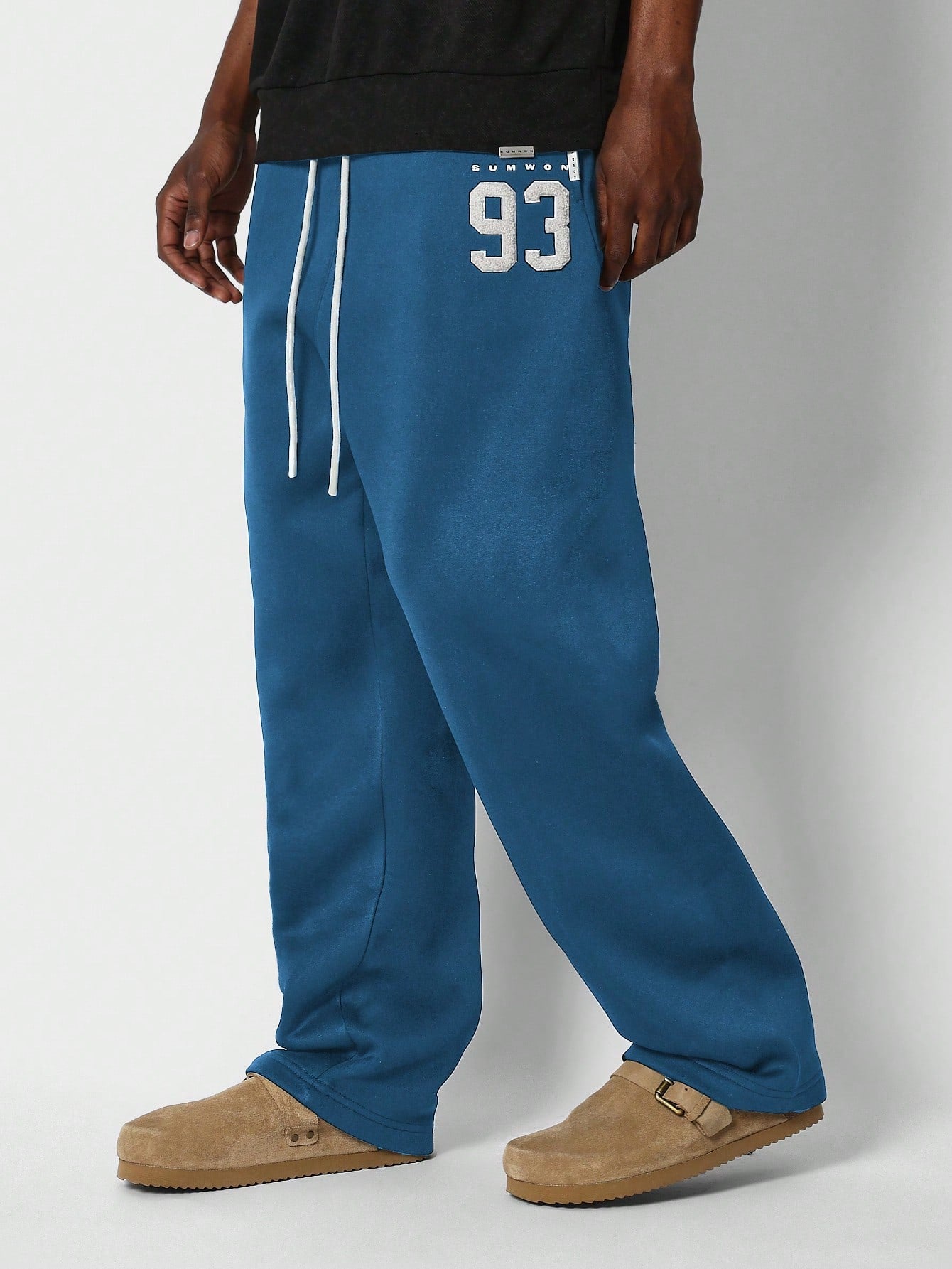 Drop Crotch Jogger With Front Applique College Ready