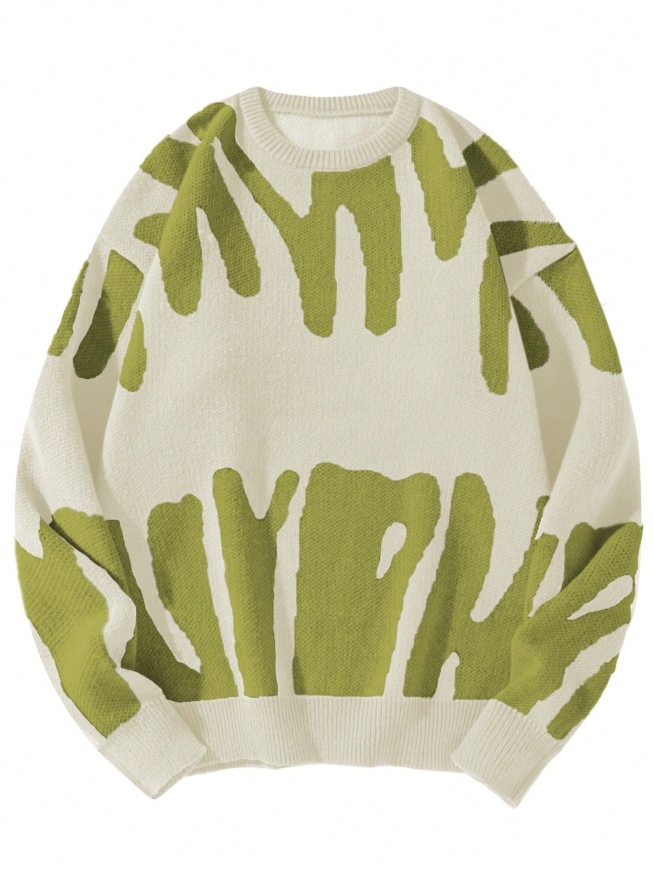 Men's Casual Sweater With Patterned Print