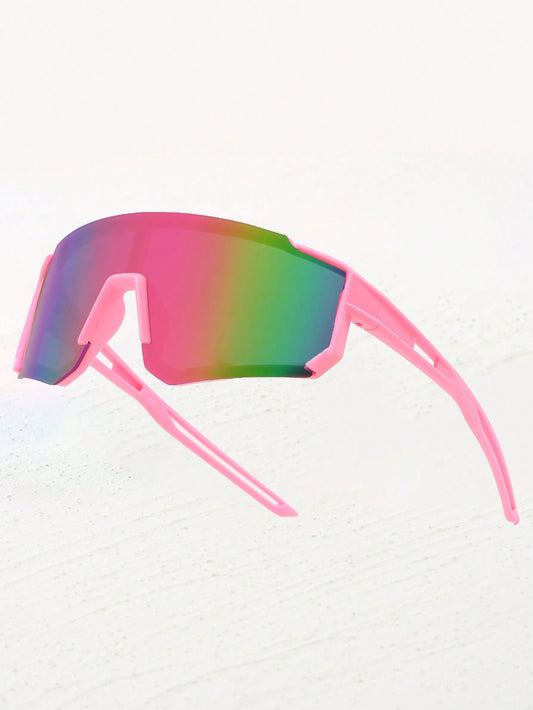 1 Pair Unisex Kids' Frameless Windproof, UV-Proof Sunglasses For Cycling, Outdoor Sports, Hiking, Comes With Case & Cloth