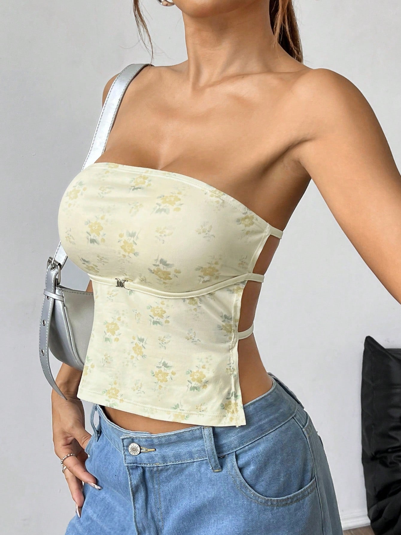 Ladies Solid Color Backless Tube Top