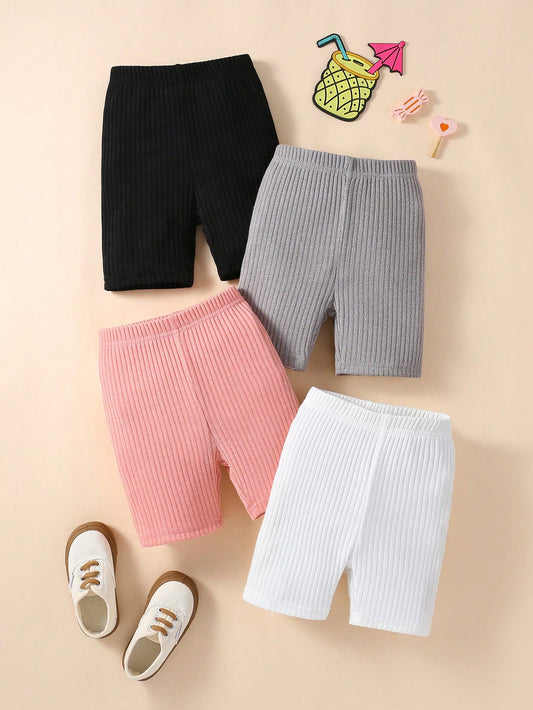 Basic 4pcs Set Shorts For Tween Girls