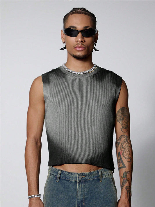 Men's Solid Color Simple Casual Knitted Sleeveless Vest