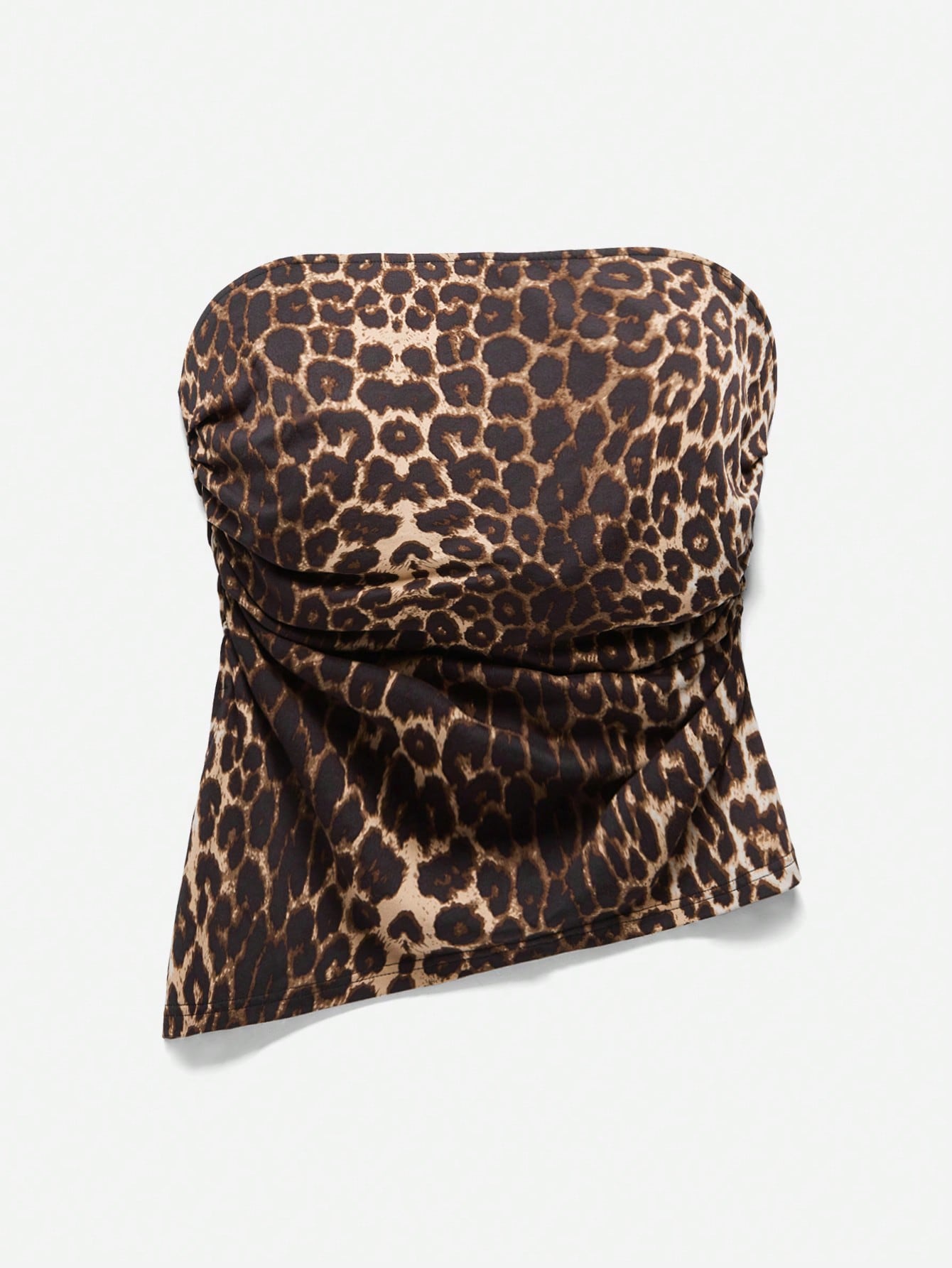 Plus Size Women's Leopard Print Tube Top