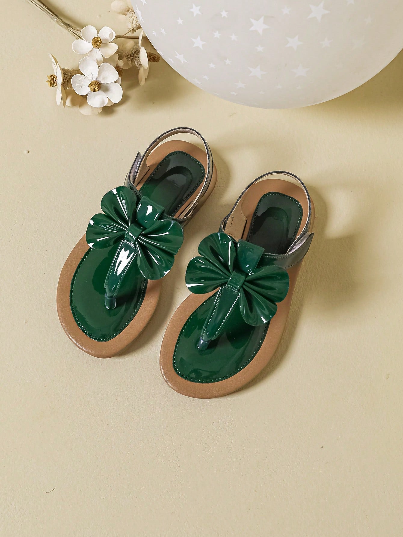 New Summer Style Cute Bowknot Girls' Princess Flat Sandals For Daily And Beach Wear