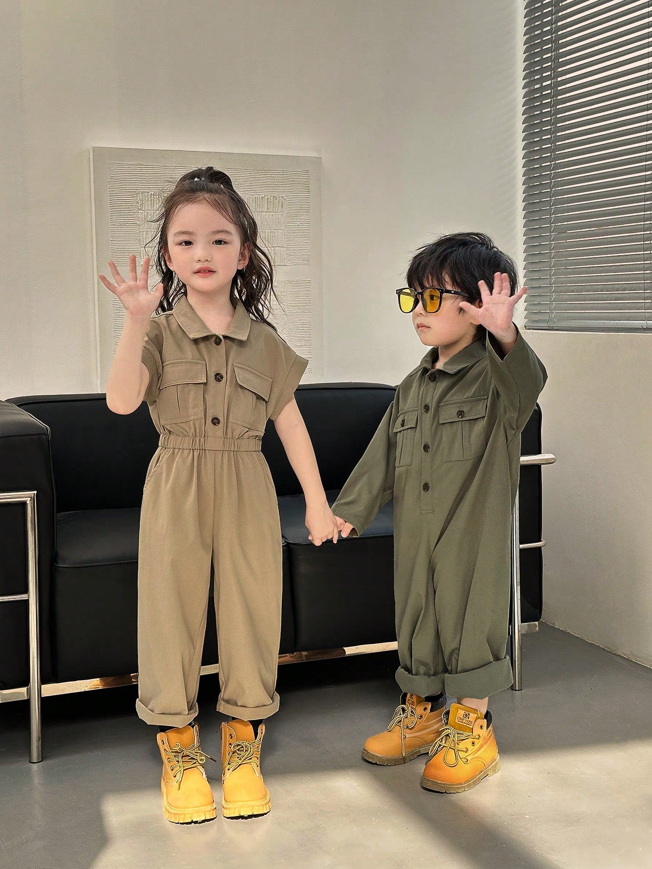 1pc Young Boys' Casual Overall, Comfortable, Fashionable, Simple, Practical, Versatile, Soft, Comfortable, Cool And Street Style Workwear