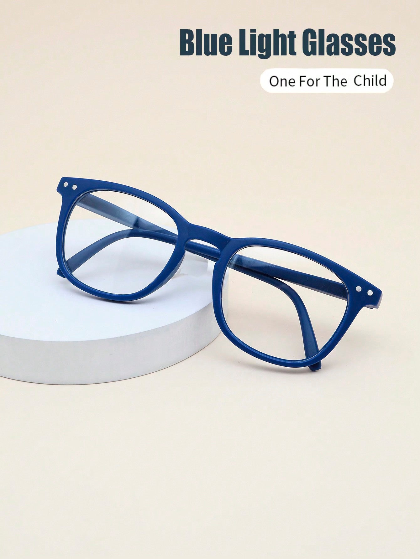 1 Pair Of Unisex Retro Square Shaped Lightweight Blue Light Blocking Glasses For Reading, Computer Use, Decoration And Photography