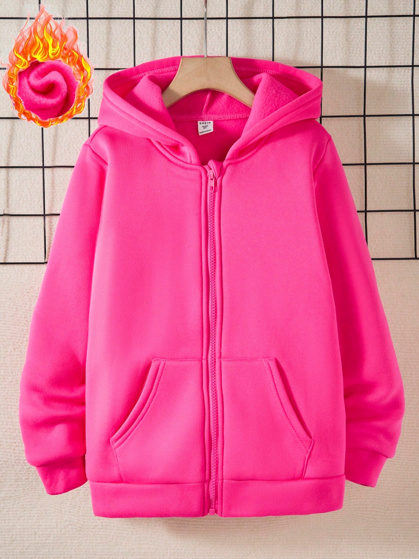 Kids Tween Boy Solid Color Zipper Front Hoodie