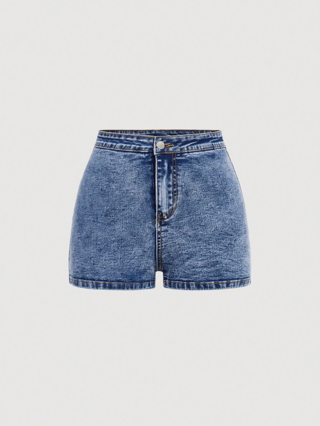 Teen Girls Solid Denim Shorts