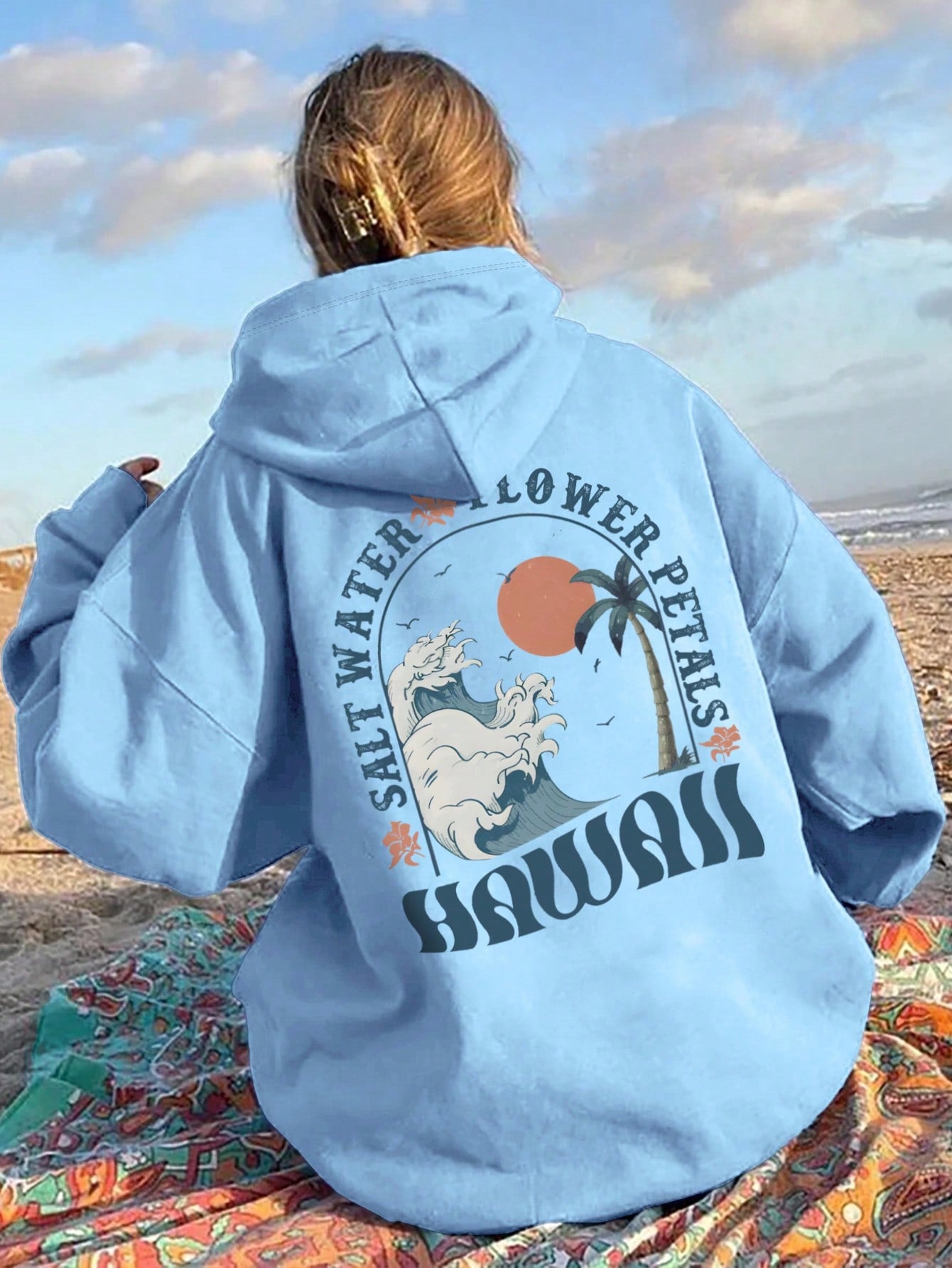 Hibiscus Hawaiian Sweatshirt, Coconut Beach Fashion Hoodie, Hawaii Beach Sports Shirt