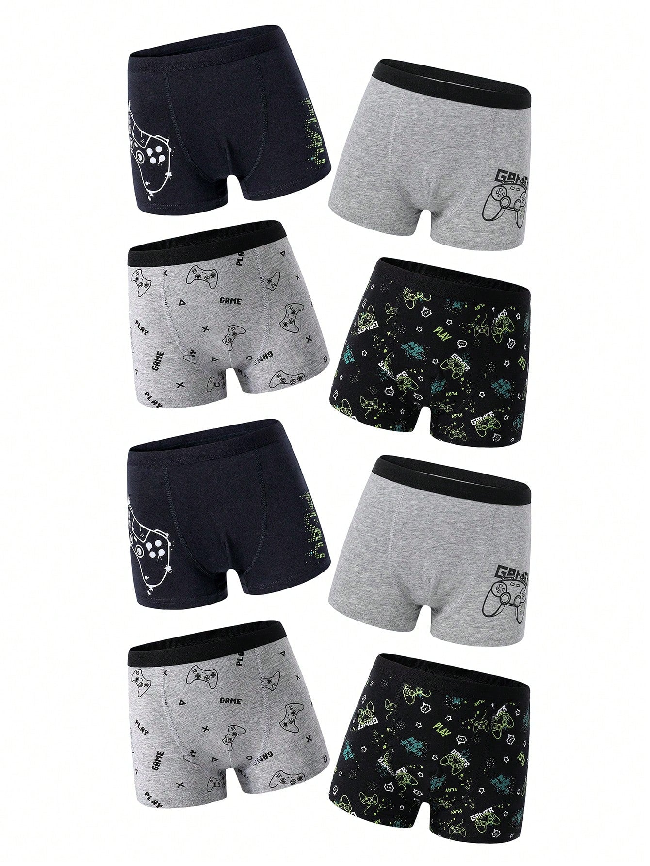 Young Boy 8-Pack Gaming Console Printed Boxer Briefs