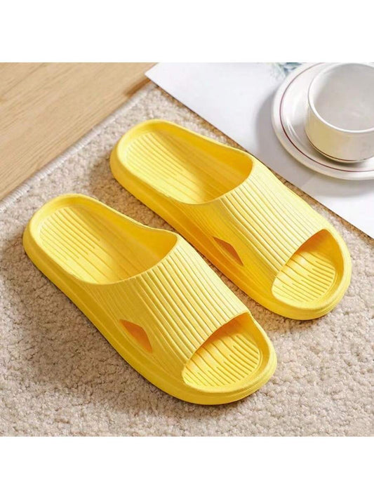 Summer Unisex Slippers Women Solid Color Eva Indoor Bath Thick Platform Men Anti Slip Soft Home Flip Flops Comfort Beach Sandals