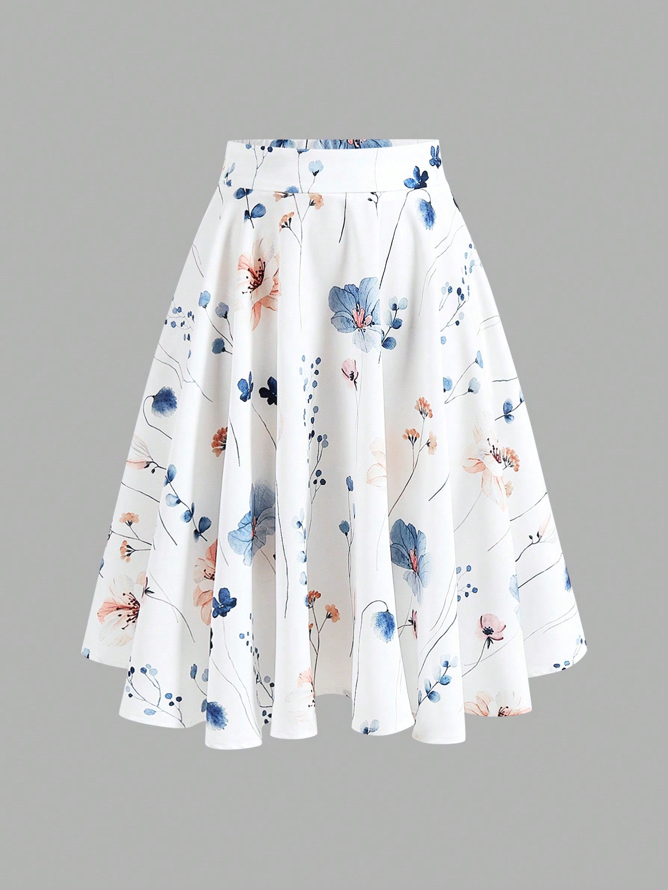 Casual And Simple Full Printed Women's Summer Skirt