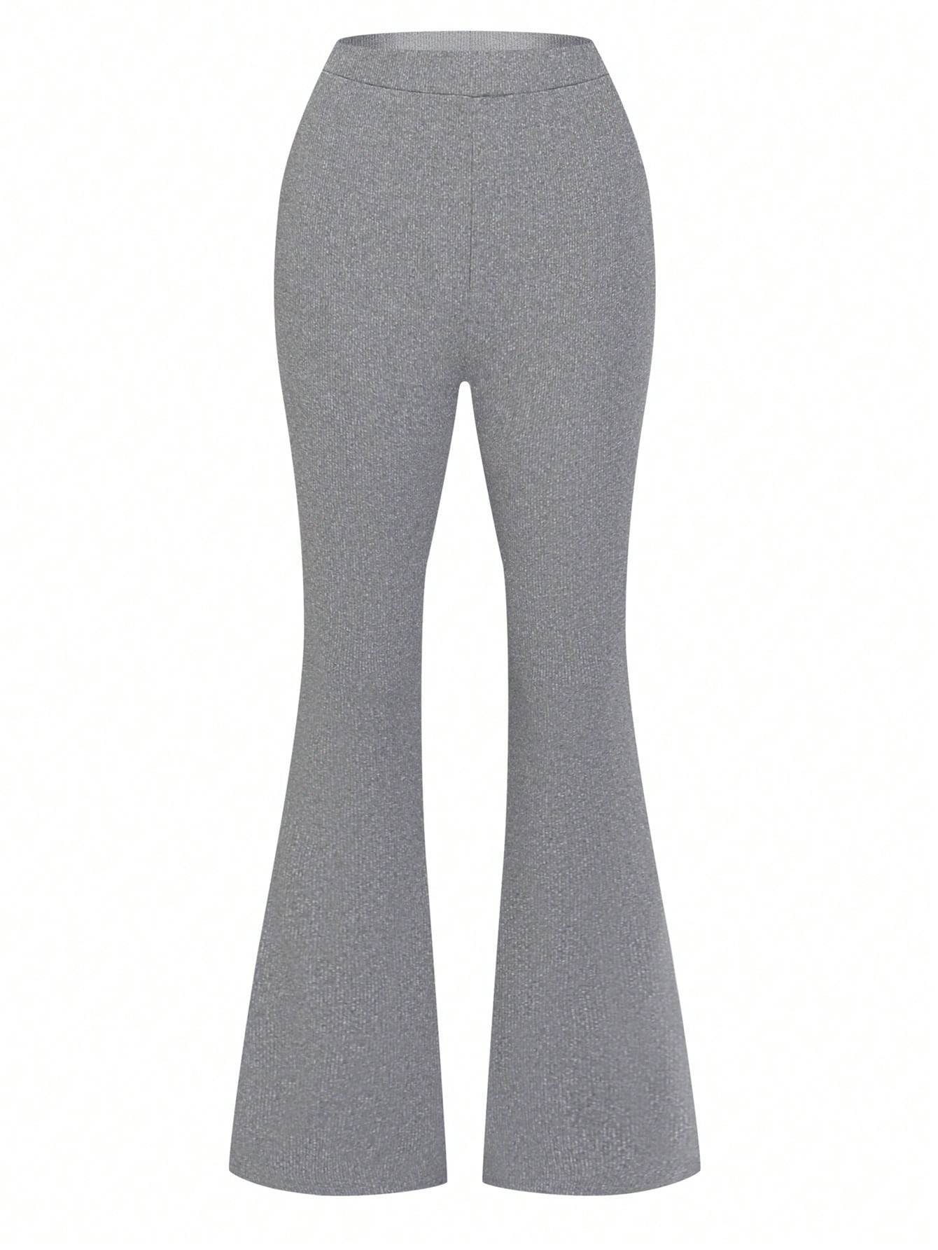 Solid Flare Leg Pants