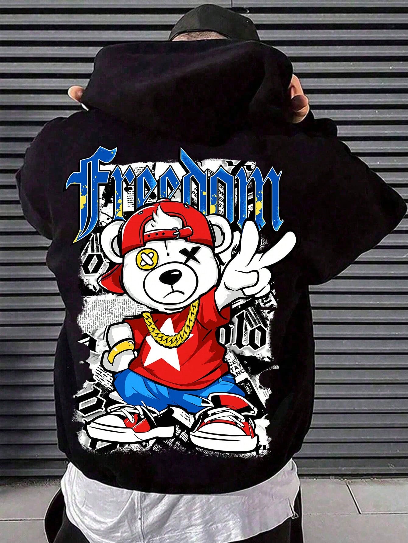 Tween Boys' Casual Hoodie, Fashionable Cartoon Print Sweatshirt For Big Kids