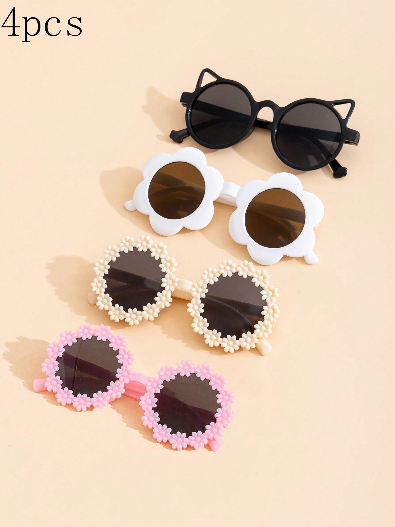 4pcs Fashionable Sunglasses For Cute Babies And Children, UV Protection Shades - A Gift For Children's Day