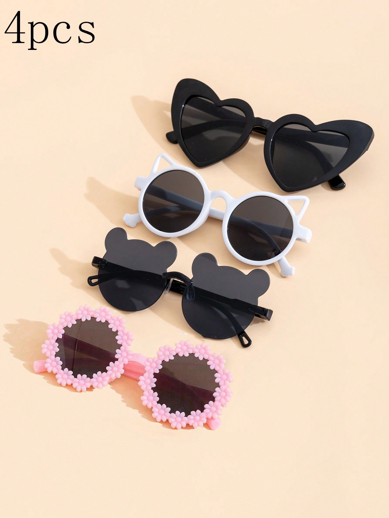 4pcs Fashionable Sunglasses For Cute Babies And Children, UV Protection Shades - A Gift For Children's Day