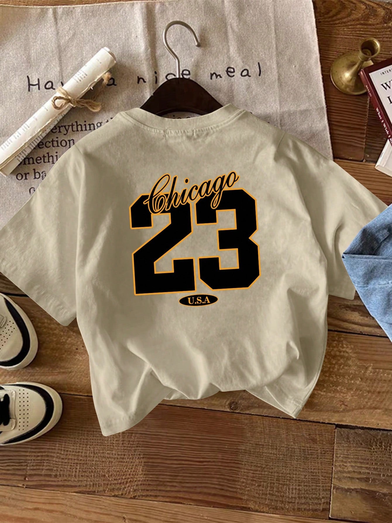 Young Boy Chicago 23 Sports Casual Crew Neck T-Shirt