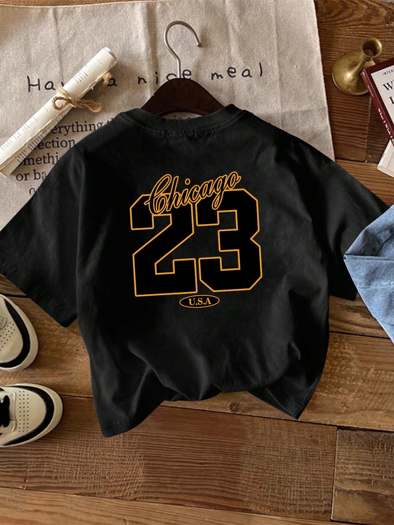 Young Boy Chicago 23 Sports Casual Crew Neck T-Shirt