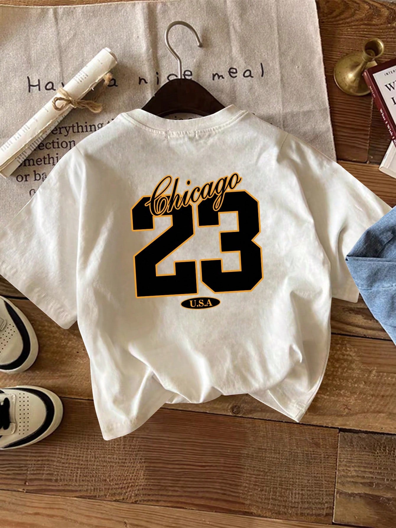 Young Boy Chicago 23 Sports Casual Crew Neck T-Shirt