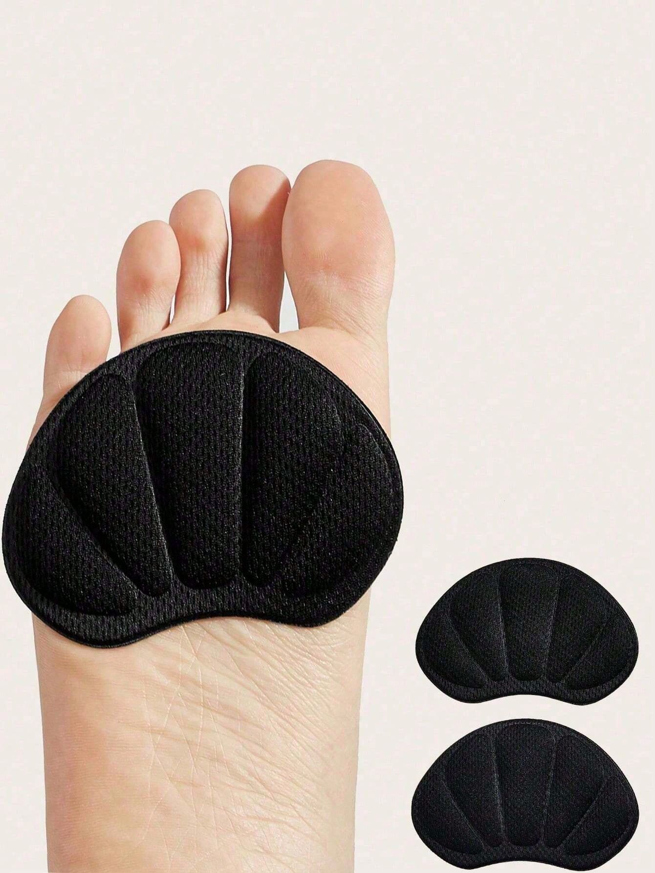 2pcs Unisex Transparent Silicone Heel & Forefoot Cushion Pad For Comfy & Fashionable Shoe Insert