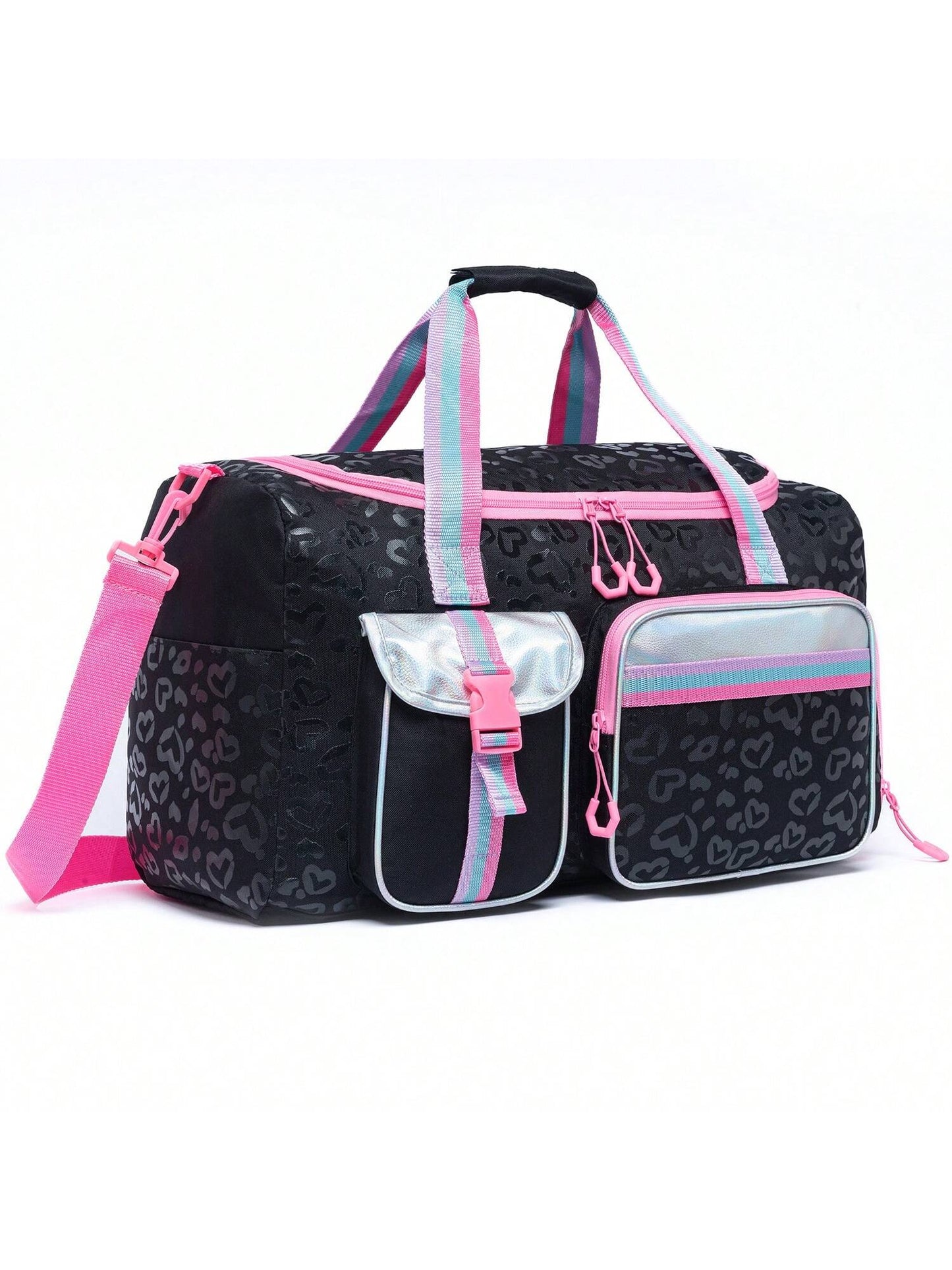 1pc Travel Duffle Bag For Girls Cute Girls Weekender Bag Gifts Overnight Bag For Girls Tote Bag Sleepover Bag For Girls Gym Dance Bag With Shoes Compartment