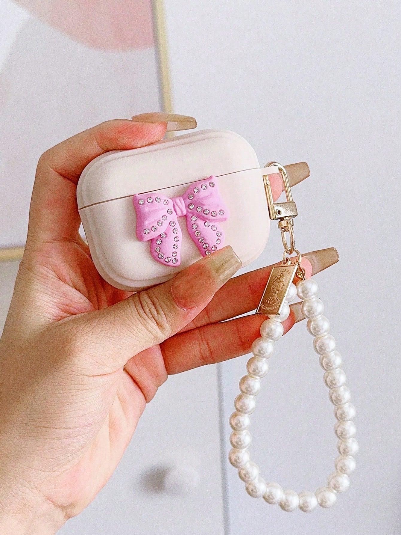 1pc Heart Shaped Earphone Cover Compatible With Airpods Pro/Pro2/Cute Airpods 3, Ivory White, Airpods 2 (Female)