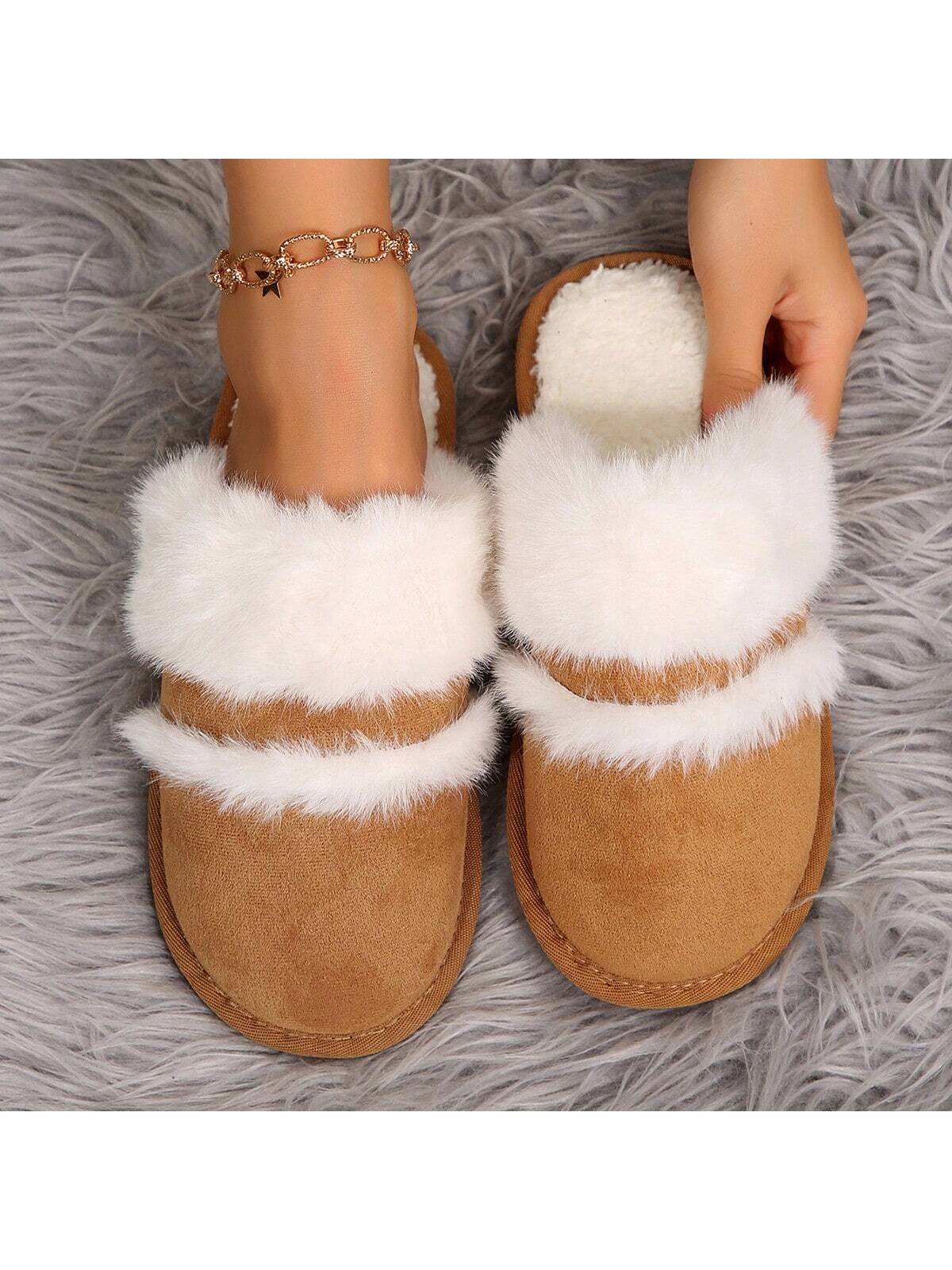 2024 Fluffy Flat Women's Warm Slippers