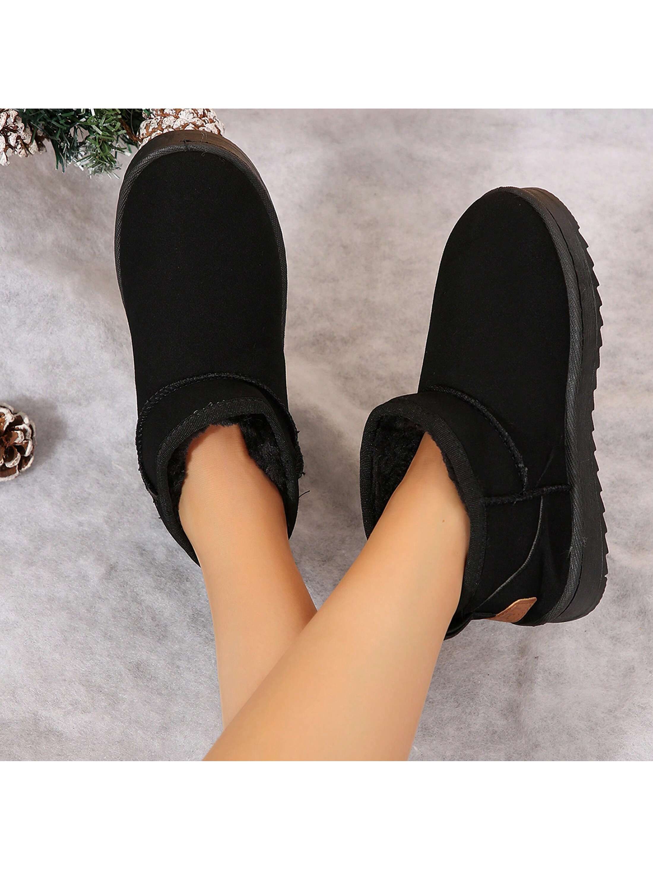 Winter Classic Women's Snow Boots Padded Thickened Non-Slip Waterproof Cotton Shoes Short Boots