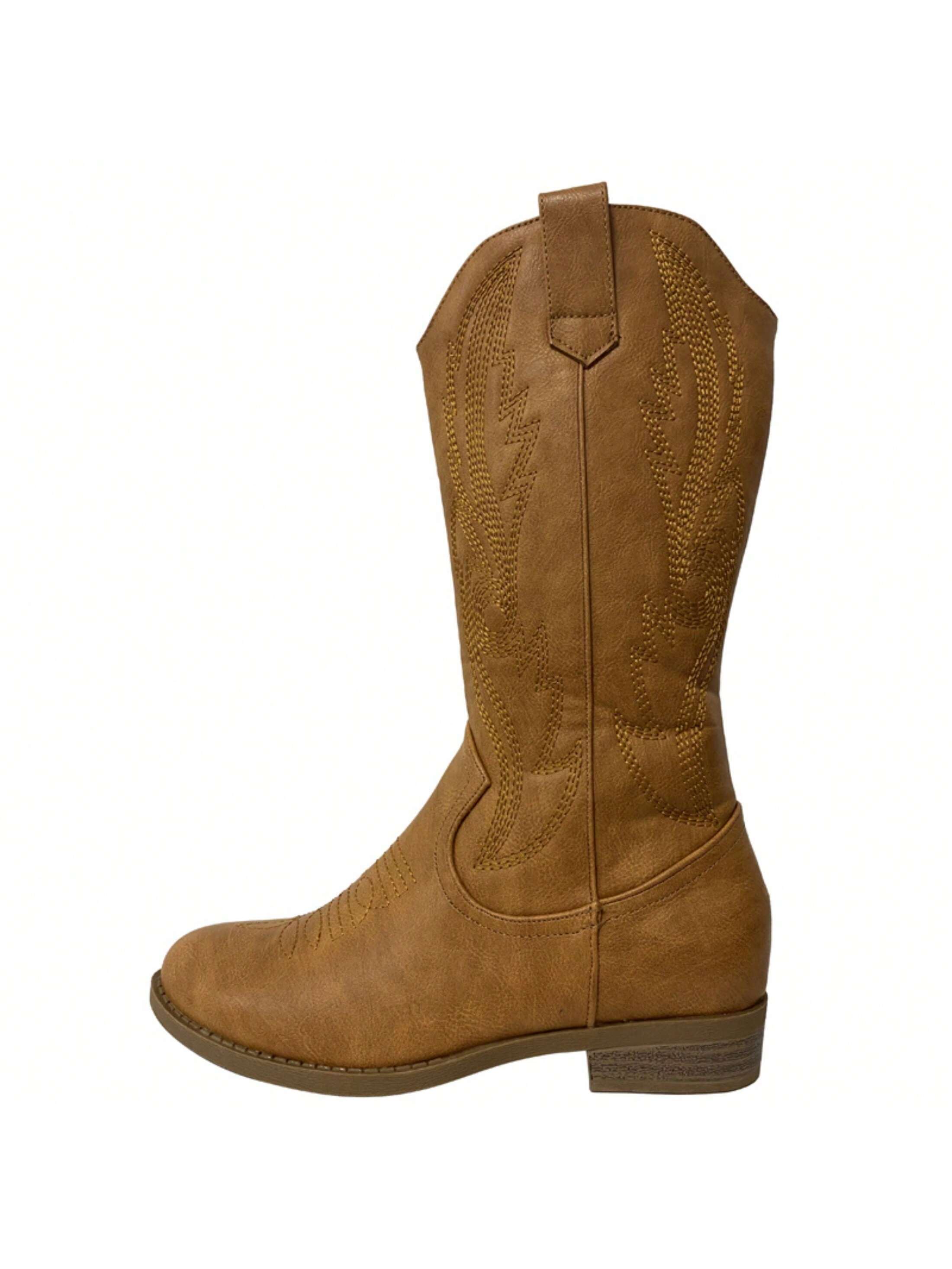 Cowboy Boots For Women Cowgirl Boots Western Boots Pull On Pointy Toe Mid Calf Boots