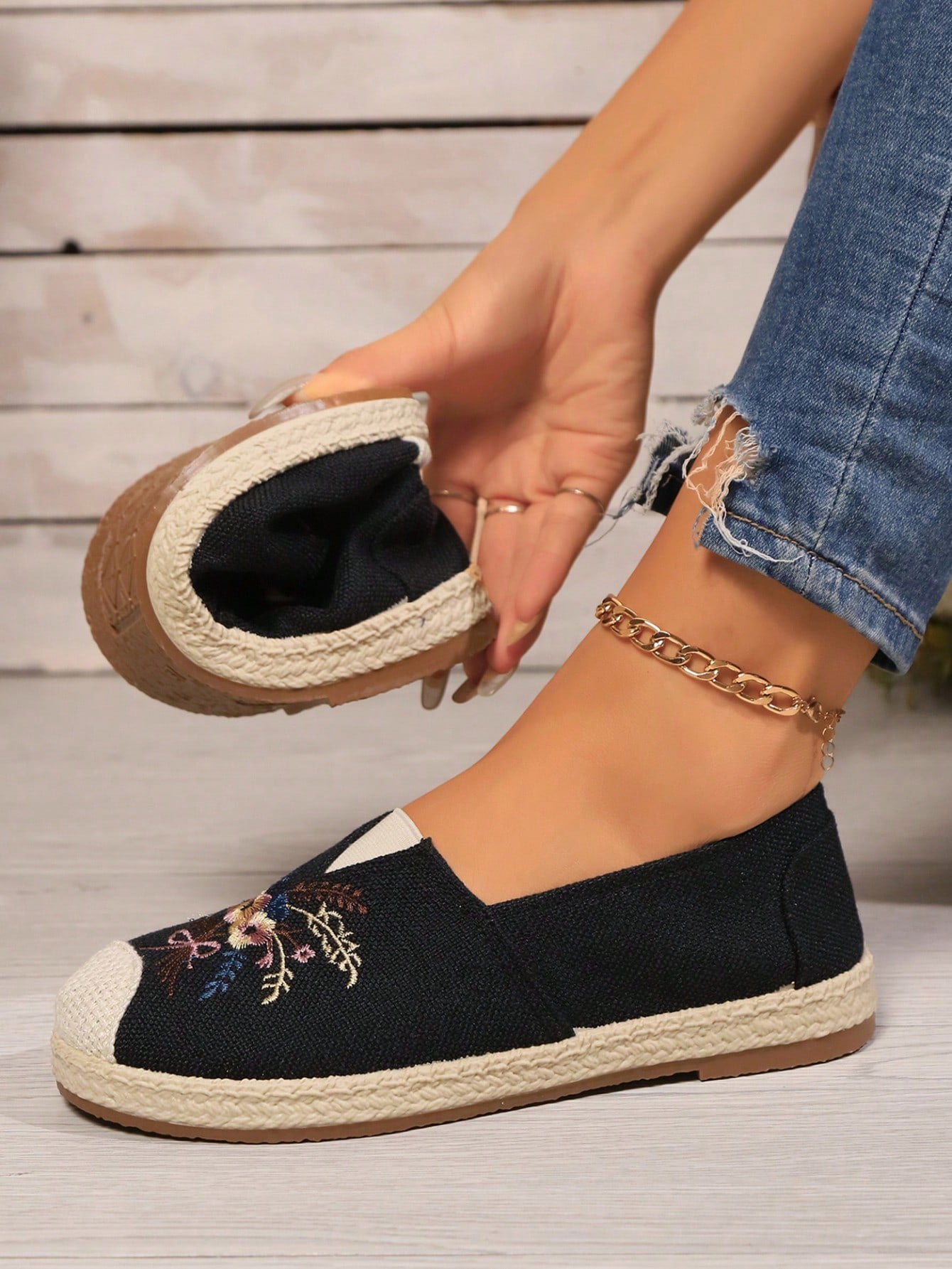 New Arrival Women's Multicolor Flat Shoes Fashionable Round Toe Espadrilles Comfortable Fisherman Shoes For Women, Students, And Work, Walking And Commuting, Elegant And Tasteful Gift