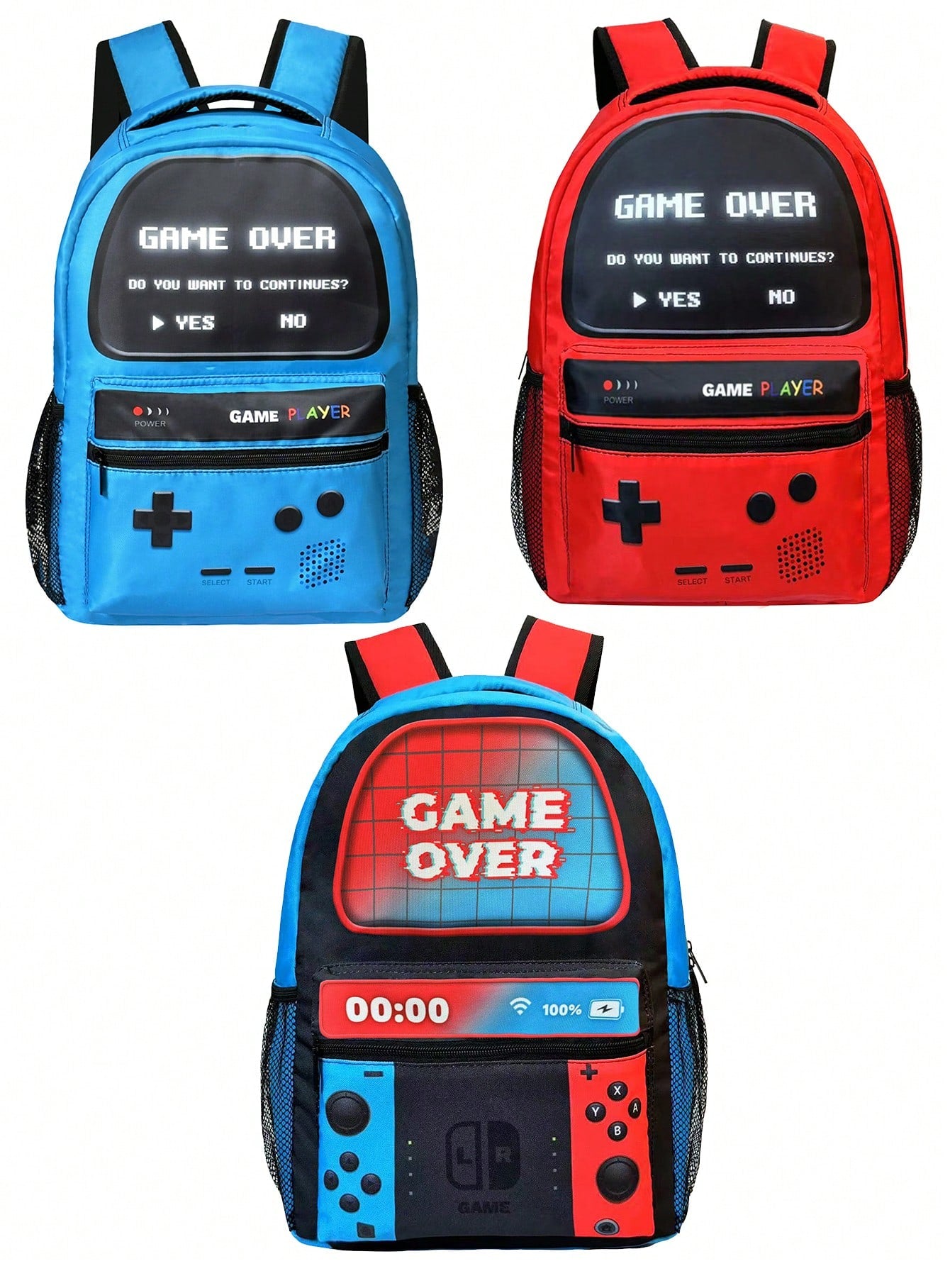 Back To School Backpack For Boys - Gamer Boys Backpack For Kids Children Teens Elementary Middle School - Boys Backpacks Ages 6-18,16″ Video Game Bookbag Travel Back Pack