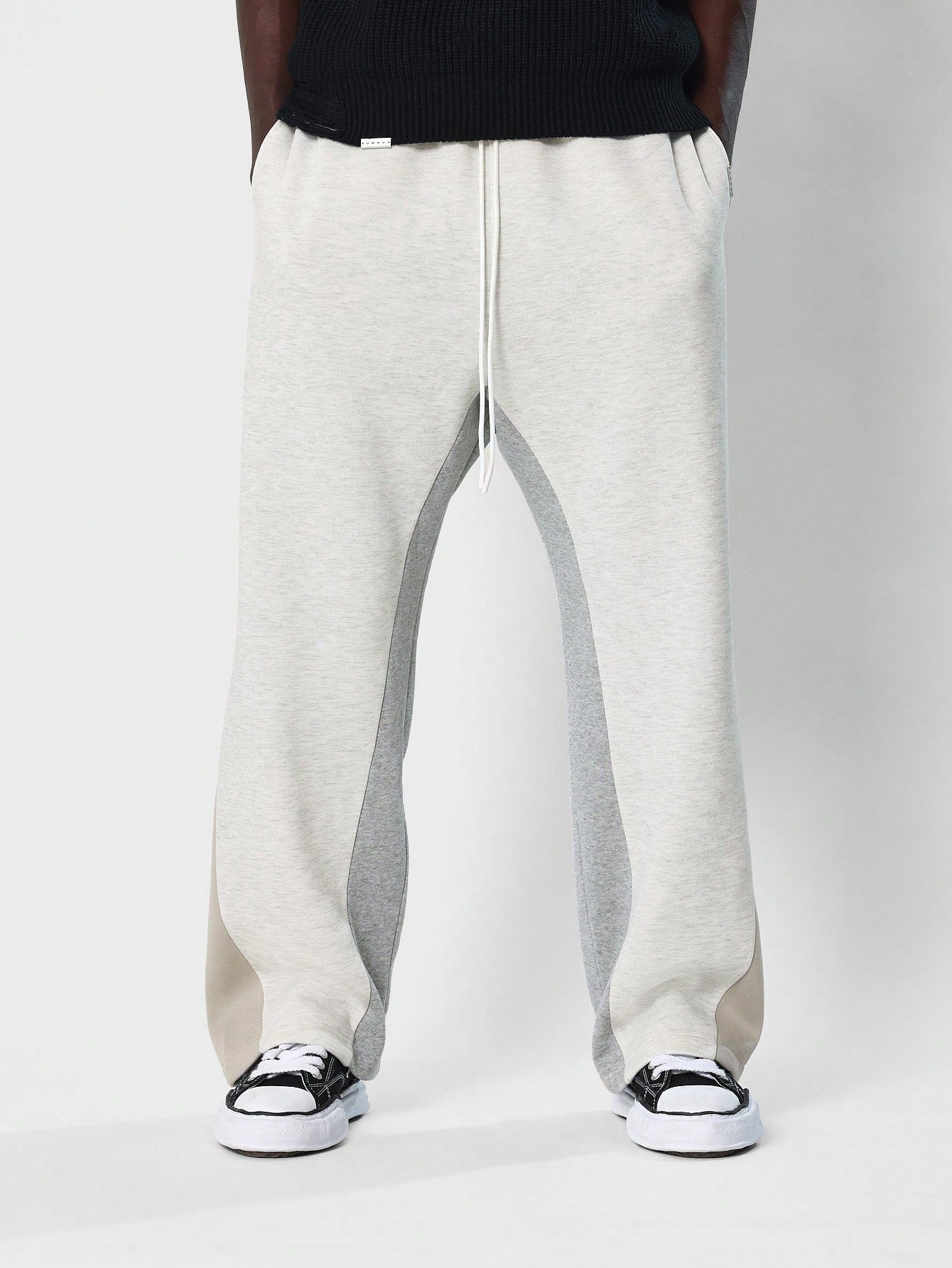 Loose Fit Baggy Drop Crotch Colorblock Sweatpants College Ready