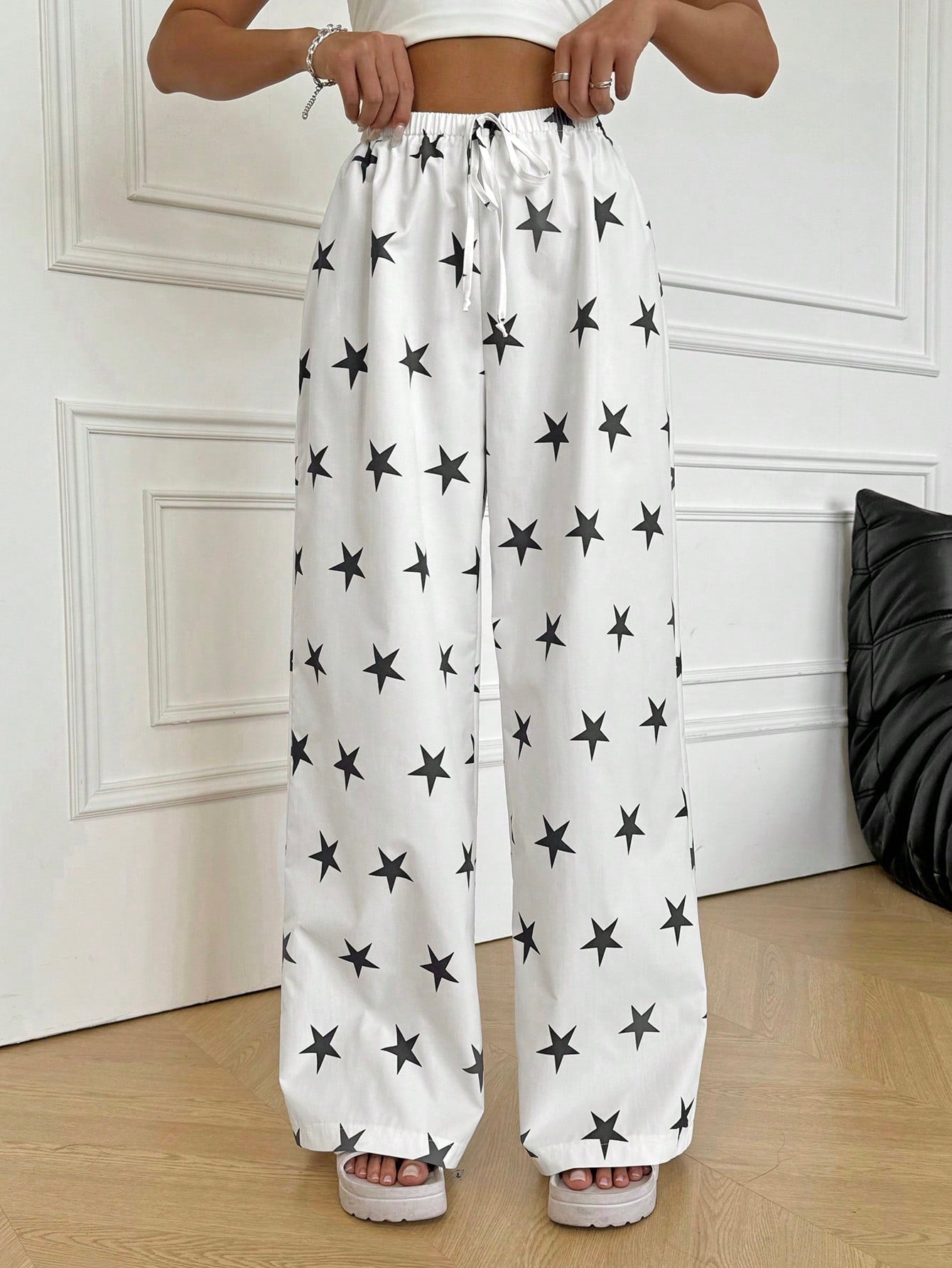 Women's Summer Casual Wide-Legged Pants With Zebra Print