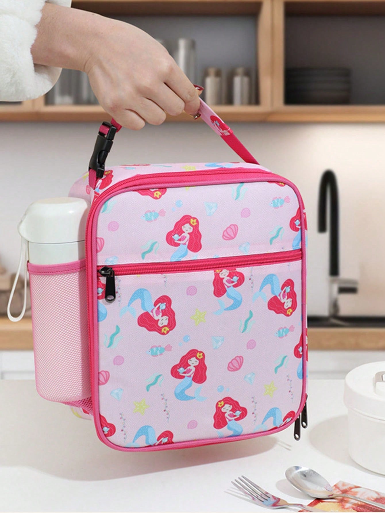 Kids Cartoon Insulated Lunch Bag, Large Capacity Bento Box Cooler Bag