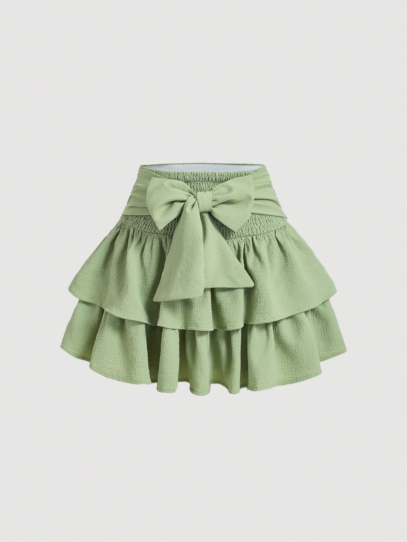 Multi-Layer Cake Skirt With Bowknot Tie Straps, Summer Concert Women Outfit