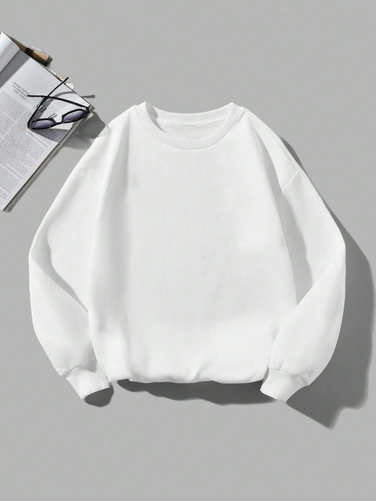 Solid Thermal Lined Sweatshirt