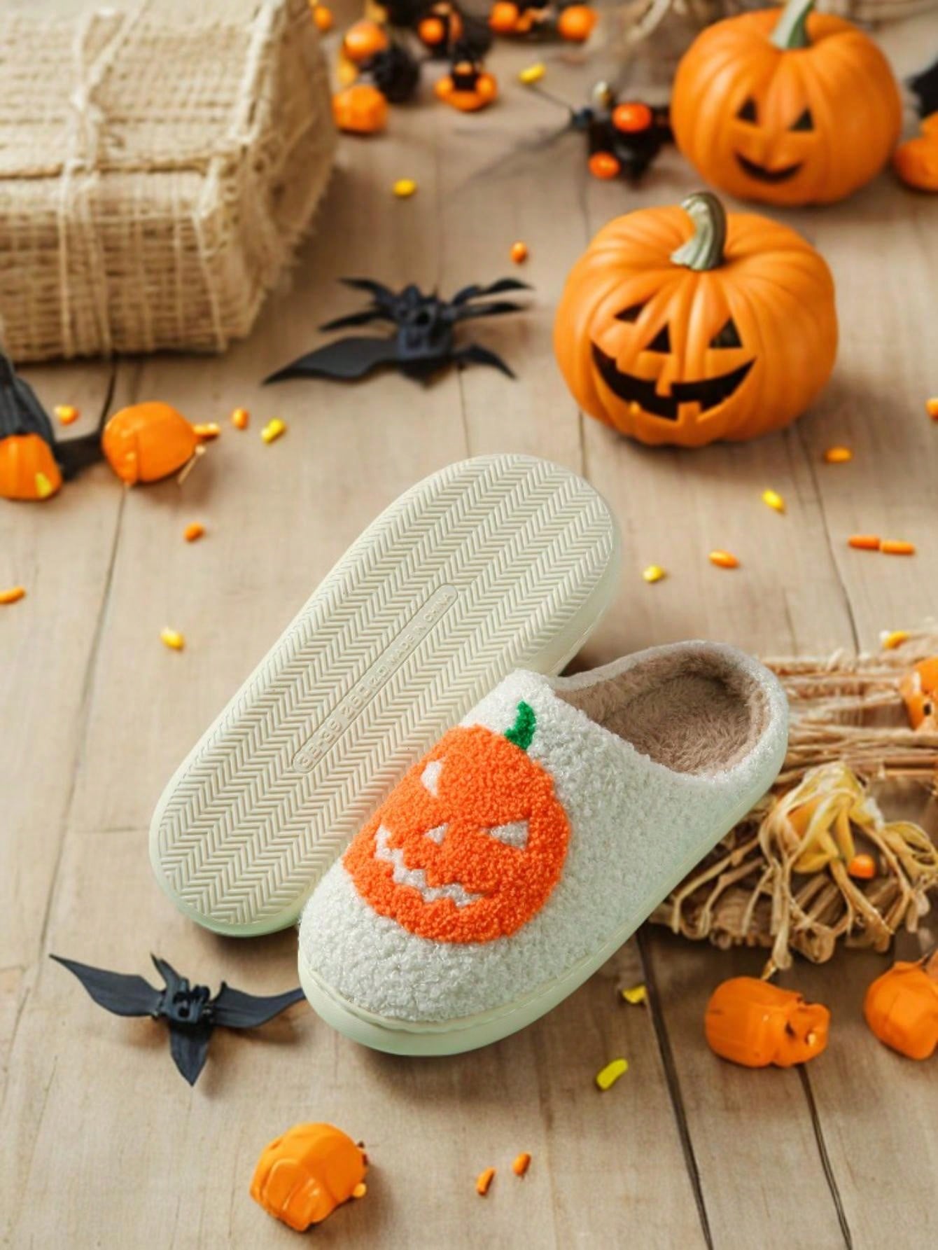 Halloween Limited Edition Pumpkin Funny Couple Slippers For Indoor Use, Great As A Gift